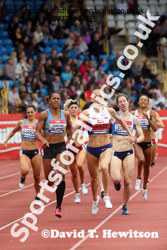 Womens 800 metres, British Championships, Birmingham. Photo: David T. Hewitson/Sports for All Pics